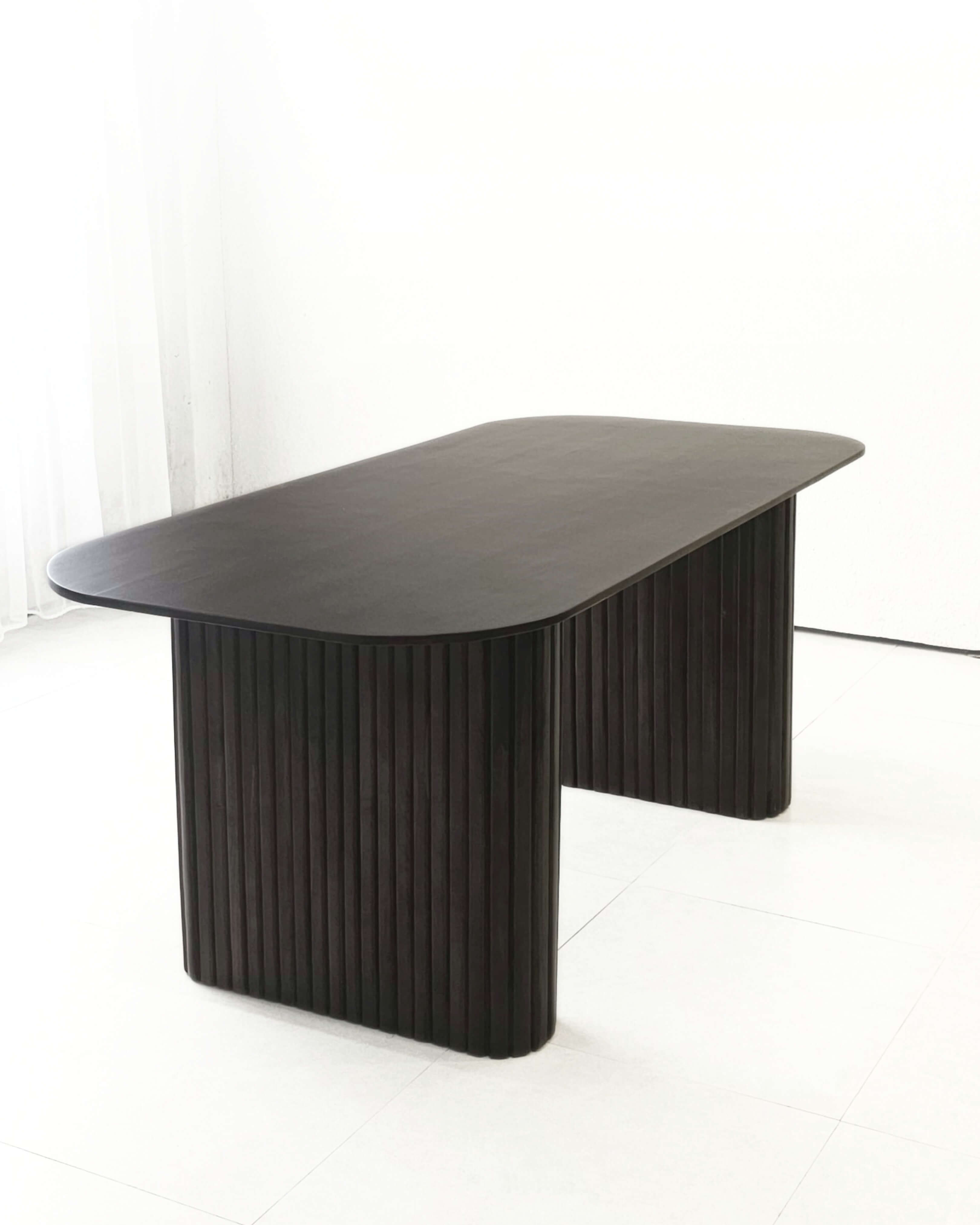 Rectangle Oval Tufted Dining Table - 180x90
